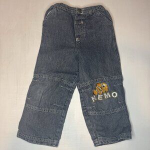 RARE Vintage Disney Finding Nemo Jeans Denim Size 3T Kids Toddler Y2K 2000s